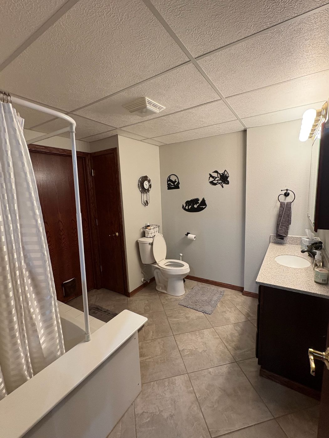 Basement bathroom w/ jetted tub