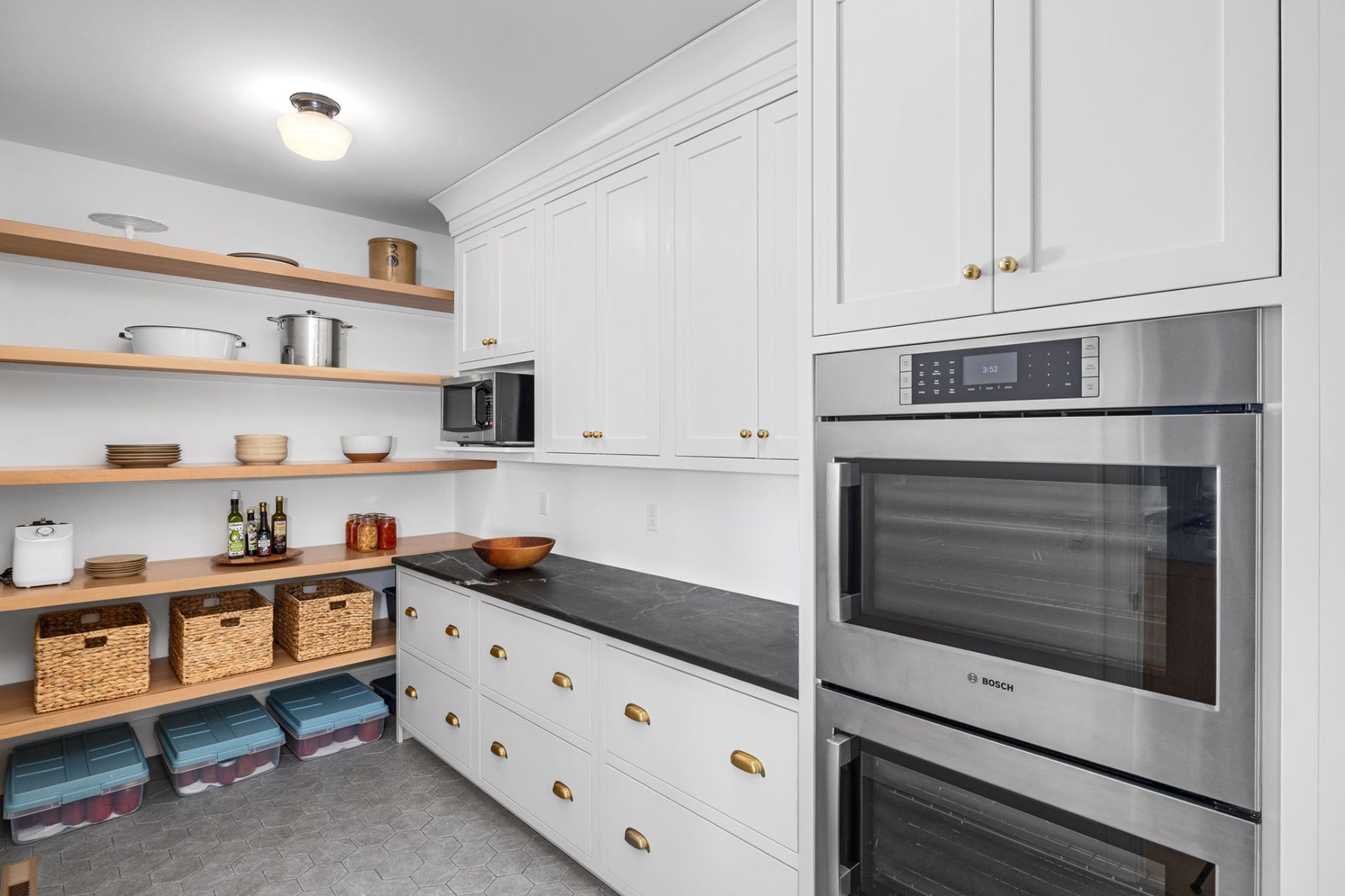 Custom Pantry with Bosch Double Ovens